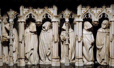 フィリップ・ザ・ハーディ（1342-1404）の墓の懺悔者たち クラウス・スルター（1350-1406）による彫刻 15世紀。ディジョン、美術博物館 作： Claus Sluter
