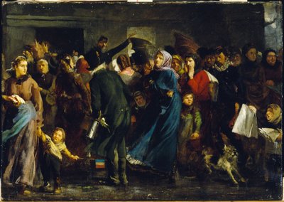 1871年頃の肉屋の行列（油彩・キャンバス） 作： Clément Auguste Andrieux