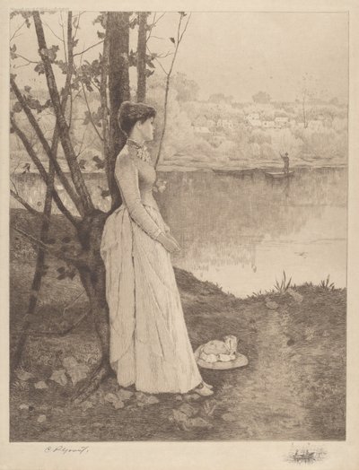 無題 (川岸の貴婦人) 作： Clement Rollins Grant