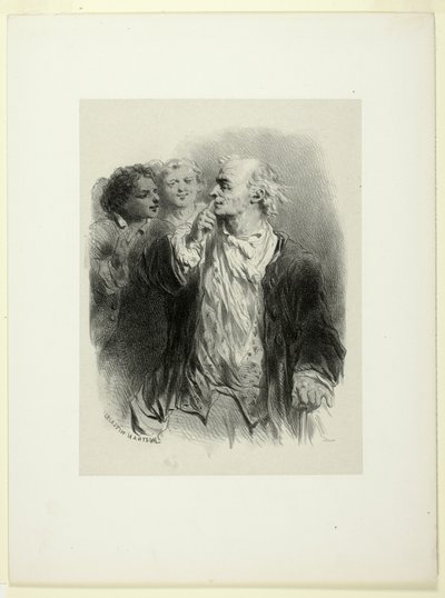 紳士と二人の仲間 作： Célestin Nanteuil