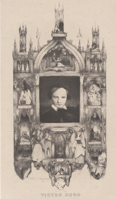 ヴィクトル・ユーゴーの肖像、1833年。 作： Célestin Nanteuil