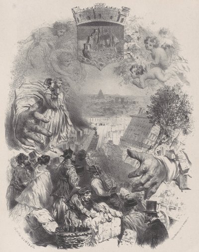 古代と現代のアーティストのためのタイトルページ、Vol。 IX、約。 1848-62。 作： Célestin Nanteuil
