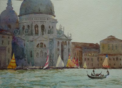 敬礼、黄金の夕べ、2020年（水彩画） 作： Clive Wilson