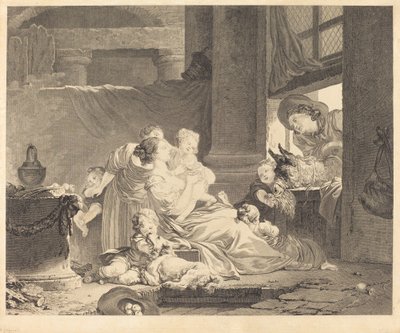 農家の家族 作： Clément Pierre Marillier and Antoine Louis Romanet after Jean Honoré Fragonard