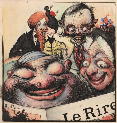 Le Rire誌の表紙デザイン、1896年。 作： Clément Rochel