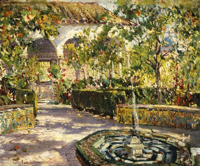 アルカサル庭園、セビリア 作： Colin Campbell Cooper
