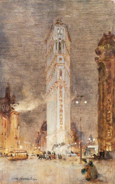 ニューヨークのフラットアイアンビルディング 作： Colin Campbell Cooper