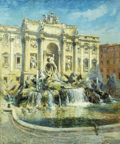 トレビの泉、ローマ 作： Colin Campbell Cooper