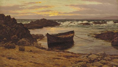 海岸に沈む夕日 作： Colin Hunter