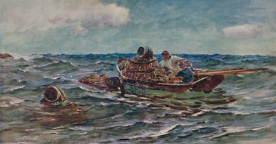ロブスターキャッチャー、1886年、1935年 作： Colin Hunter