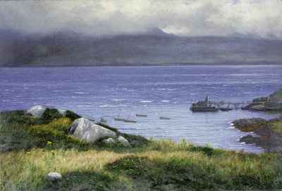 Lamlash、1882年からの眺め 作： Colin Hunter
