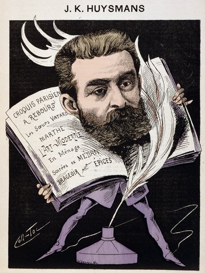 ジョリス・カール（Joris-Karl）・ヒュースマンス（1848-1907）の漫画-「現代の男たち」に掲載。 作： Coll Toc