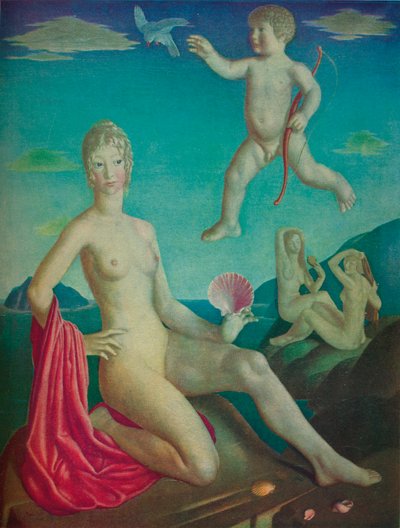 「ヴィーナスとキューピッド」、1924年 作： Collin Unwin Gill