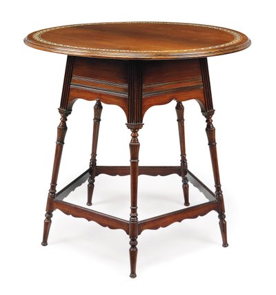 ビクトリア朝の円形テーブル、1870年頃 作： Collinson and Lock