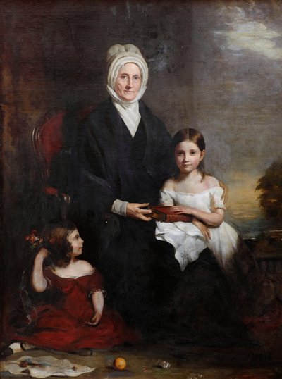 エリザベス・チープ・オブ・ロッシーとその孫娘、1843年頃（キャンバスに油彩） 作： Colvin Smith