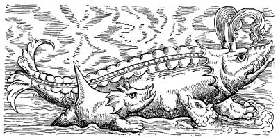 授乳中のクジラと海豚 作： Conrad (after) Gesner