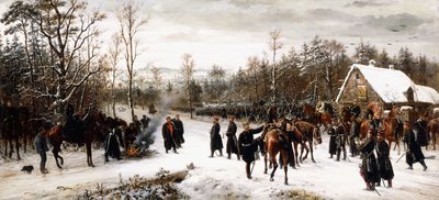 ヴィオンヴィルの戦場にフレデリックチャールズ王子が到着、1876年 作： Conrad Freyberg