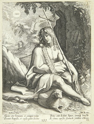 荒野の洗礼者ヨハネ 作： Conrad Goltzius