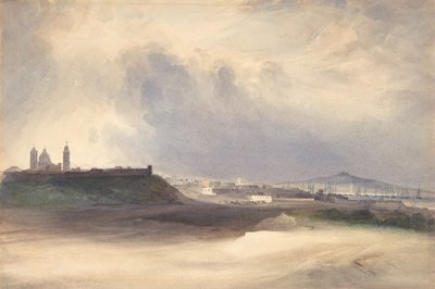 ウルグアイ、モンテビデオへのアプローチ、1832年。 作： Conrad Martens