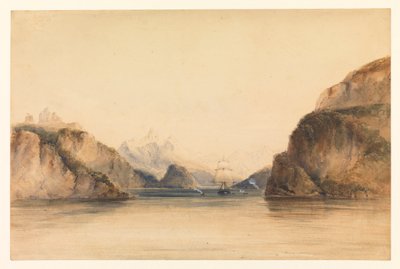 南米、ビーグル水道、ポートレート・コーブ 作： Conrad Martens
