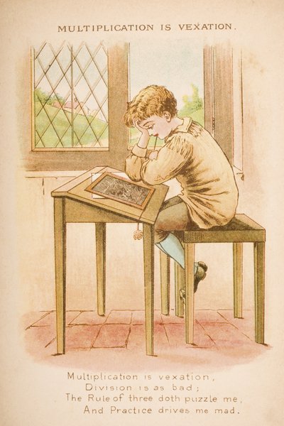 乗算はVexationであり、「Old Mother Goose&39;s Rhymes and Tales」から、Frederick Warne und Co.、c.1890s（chromolitho）によって発行されました。 作： Constance Haslewood