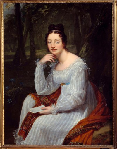 Amable Tastu (1798-1885), nee Sabine Casimire Amable Voiart, フランスの作家、リブレットの肖像 コンスタンス・メイヤー（1775-1821）による絵画 作： Constance Marie Mayer Lamartiniere