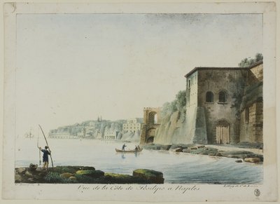 ナポリのポジリポ海岸の眺め（イタリアの眺めより 作： Constant Bourgeois