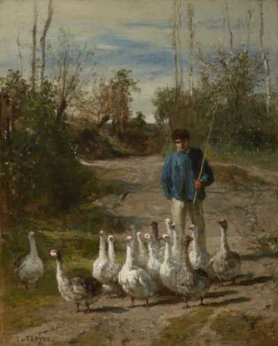 グースヘルド、1850-55年頃 作： Constant Emile Troyon