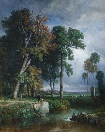 漁師たち 1850年頃 油彩・カンヴァス 作： Constant Emile Troyon