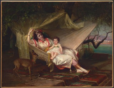 クレメンタインストーラと彼女の娘ルーシー、コンスタンチノープル 作： Constant Joseph Brochart