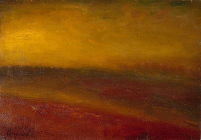 夕焼けの風景（キャンバスに油彩） 作： Constant Permeke