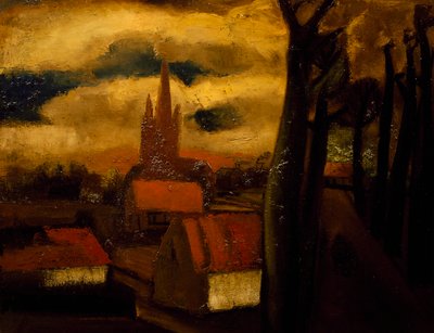 赤い屋根 作： Constant Permeke