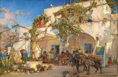 居酒屋で（キャンバスに油彩） 作： Constantin Alexandrovich Westchiloff