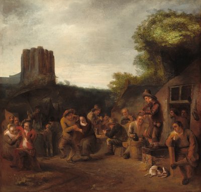 イン近くの陽気さ、1650年頃 作： Constantin Daniel van Renesse
