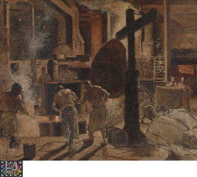 製鉄所（キャンバスに油彩） 作： Constantin Emile Meunier