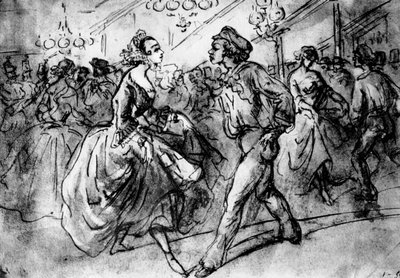 1930年代のダンスで。 作： Constantin Guys