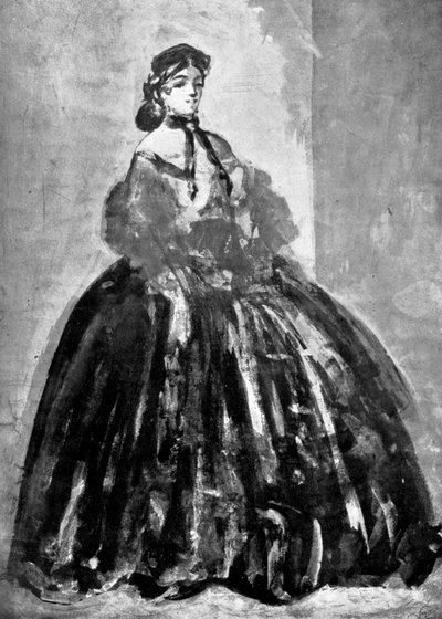 女性の肖像、19世紀、1930年。 作： Constantin Guys