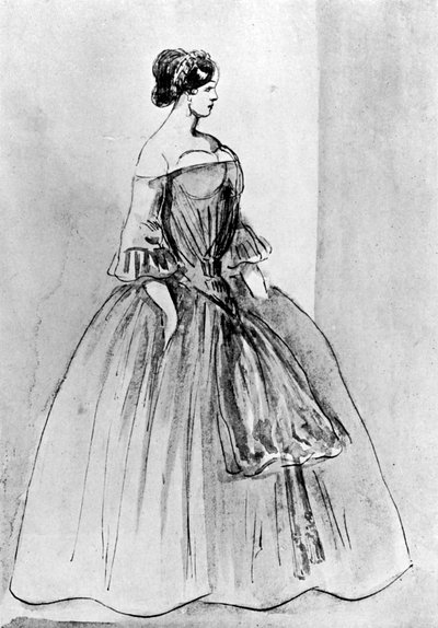 女性の肖像、19世紀、1930 作： Constantin Guys