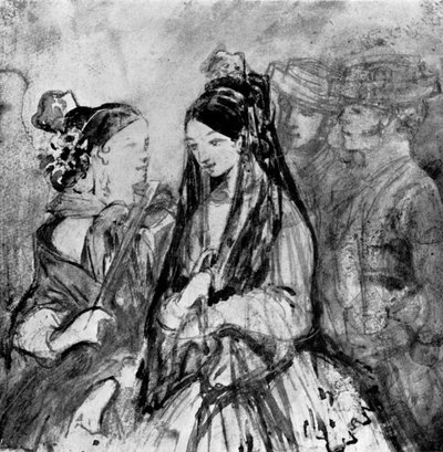スペインの女性、19世紀、1930年。 作： Constantin Guys