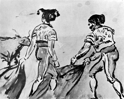 闘牛、19世紀、1930年。 作： Constantin Guys