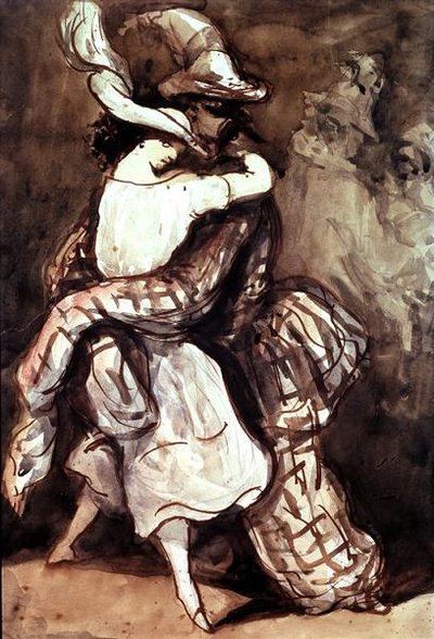 The Dancers（紙にインク 作： Constantin Guys
