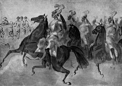 キュラシエの護衛、19世紀、1930年。 作： Constantin Guys