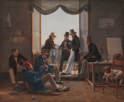 ローマのデンマーク人アーティストのグループ 作： Constantin Hansen