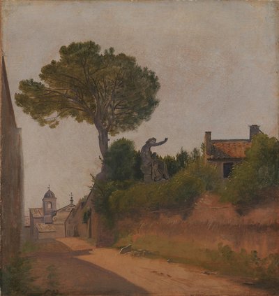 ローマの通り。 土の路地 作： Constantin Hansen