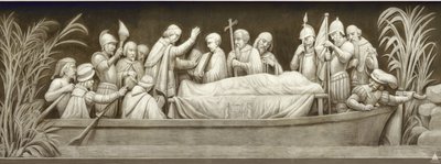 ヘルナンドデソトの埋葬アメリカ合衆国議会議事堂のロタンダのフリーズ、1860年-1873年 作： Constantino Brumidi