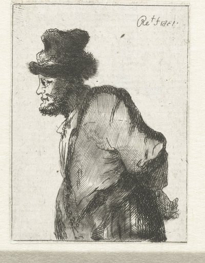後ろ手に手を組む農民 作： Constantino Cumano (possibly)
