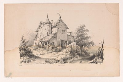 風景の中の祈りの人物 風景（シリーズタイトル） 作： Constantinus Cornelis Huysmans