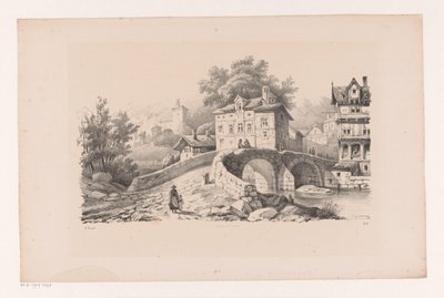 山村の眺め 風景（シリーズタイトル） 作： Constantinus Cornelis Huysmans