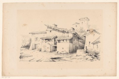 家と塔 風景（シリーズタイトル） 作： Constantinus Cornelis Huysmans