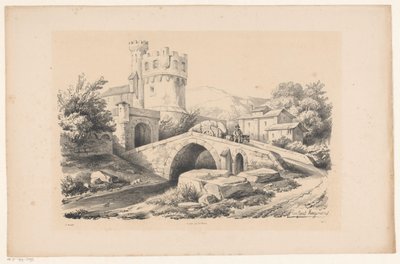 要塞と橋のある風景 風景（シリーズタイトル） 作： Constantinus Cornelis Huysmans